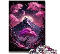 1000 Piece Jigsaw Puzzles for Adults Cherry Blossoms Mountain Learning Educational Toys Unique Home Decor And Gifts for 14+ 50x75cm