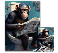 1000 Piece Jigsaw Puzzles for Adults Chimpanzee Difficult Puzzles for Adults for Mother'S Day, Birthdays, Christmas 26X38CM/10.23x14.96inch
