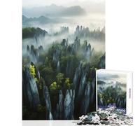 1000 Piece Jigsaw Puzzles for Adults China Shilin Stone Forest Landscape Adult Jigsaw Puzzles Difficult Hard Train Your Brain And Hands Unique Birthday And Gifts (50x75cm)