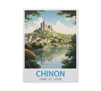 1000 Piece Jigsaw Puzzles for Adults,Chinon Indre-et-Loire,Classic Puzzle Difficult Puzzle Fun Creative DIY Toys Gifts for Girls And Boys, Family Games(75x50cm)-GO86