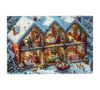 1000 Piece Jigsaw Puzzles for Adults, Christmas Jigsaw Puzzles for Adults 1000 Piece, Classic Puzzle Challenging Game for the Whole Families, Suitable for Decompression Gifts Theme: (Cabin), -2007