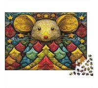 1000 Piece Jigsaw Puzzles for Adults Christmas Mouse | Christmas Trees Jigsaw Puzzle for Adults Educational Games Family Decoration Wood Puzzle Multi Colour 1000pcs (75x50cm)