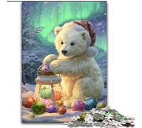 1000 Piece Jigsaw Puzzles for Adults Christmas Polar Bear 1000 Piece Jigsaw Puzzle Challenging DIY Brain Game, Interactive Family Activity (Size 50x75cm)