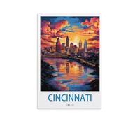1000 Piece Jigsaw Puzzles for Adults Cincinnati Ohio Jigsaw Adult Decompression Game Puzzle Students Toys for Children Christmas Birthday Gifts 38x26cm