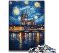 1000 Piece Jigsaw Puzzles for Adults City Under The Night Sky 1000 Piece Jigsaw,Staycation Kill Time with Fully Interlocking Randomly Shaped Pieces (50x75cm)