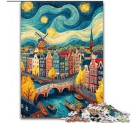 1000 Piece Jigsaw Puzzles for Adults City Under The Night Sky Impossible Jigsaw Puzzles for Adults 50X75CM for Parents, Lovers, Friends - Age 14+