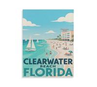 1000 Piece Jigsaw Puzzles for Adults，Clearwater Beach Florida，Classic Puzzle Difficult Puzzle Fun Creative DIY Toys Gifts for Girls And Boys, Family Games（50x70cm）-HN8