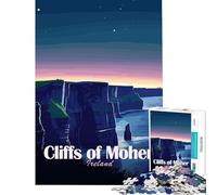 1000 Piece Jigsaw Puzzles for Adults Cliffs of Moher, Ireland at Night Toy Intellectual Game Educational Game But Fun And Humorous Birthday Gifts (Size 75x50cm)