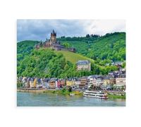 1000 Piece Jigsaw Puzzles for Adults，Cochem Castle on the Moselle，Classic Puzzle Difficult Puzzle Fun Creative DIY Toys Gifts for Girls And Boys, Family Games（75x50cm）-AX87