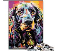 1000 Piece Jigsaw Puzzles for Adults Cocker Spaniel Graffiti Wooden Jigsaw Puzzles size : 50x75cm for Teenager & Families, Perfect DIY Decor & Brain-Teasing Challenge