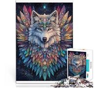 1000 Piece Jigsaw Puzzles for Adults Color wolf Made of cardboard for and from 14 years and over Educational Games Home Decoration game. Games Toys Gift。size:38x52cm/14.96x20.47inch