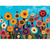 1000 Piece Jigsaw Puzzles for Adults Color Wooden Puzzles for Adults Flower Mastermind Game, Difficult Challenge Premium Sustainable Jigsaws, Fun Iq Smart Games, Gifts for Teenage Boys 13-15 Years F-1