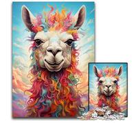 1000 Piece Jigsaw Puzzles for Adults Colorful Alpacas Challenging Puzzles for Home Decor, Brain Training 50x75CM/19.68x29.52inch