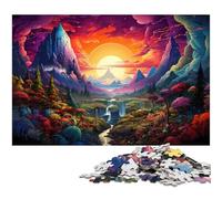 1000 Piece Jigsaw Puzzles for Adults Colorful And Psychedelic Beautiful Walking Tour Jigsaw for Gifts Stress Reliever Difficult Challenge 1000pcs(75x50cm)