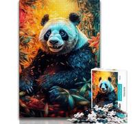 1000 Piece Jigsaw Puzzles for Adults Colorful Animal Panda Puzzles for Teenagers,for Educational Game Challenge Toy Birthday Present, Gifts, Wall Art (size 75x50cm)