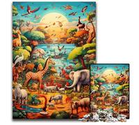 1000 Piece Jigsaw Puzzles for Adults Colorful Art Animal World cardboard Puzzles High-Difficulty Brain Teaser for Teenagers 26X38CM/10.23x14.96inch