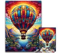 1000 Piece Jigsaw Puzzles for Adults Colorful Art Hot Air Balloon cardboard Puzzles High-Difficulty Brain Teaser for Teenagers 26X38CM/10.23x14.96inch