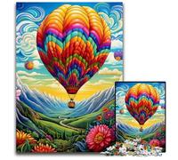 1000 Piece Jigsaw Puzzles for Adults Colorful Art Hot Air Balloon Jigsaw Puzzles for Adults Perfect for Halloween, Christmas, Birthday Gift 26X38CM/10.23x14.96inch