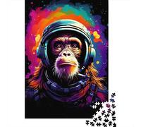 1000 Piece Jigsaw Puzzles for Adults - Colorful Artistic Astronaut Monkey Puzzle - Jigsaws 1000 Pieces for Adults - Made Wood 1000pcs (75x50cm)