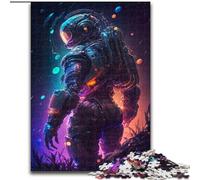 1000 Piece Jigsaw Puzzles for Adults Colorful Astronaut Made of Wood, for Parents, Lovers, Friends - Age 14+ 50x75cm for Family Interactive Game