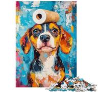 1000 Piece Jigsaw Puzzles for Adults Colorful Beagle with Roll Hands-on Game Birthday Present Anti-Stress Toys Train Your Brain And Hands Size 38x52cm