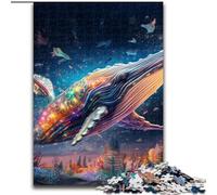 1000 Piece Jigsaw Puzzles for Adults Colorful Blue Whale Jigsaw Puzzle Made of cardboard,Toys Gift Educational Intellectual Decompressing Fun Family Game 1000pcs(26x38cm)