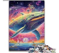 1000 Piece Jigsaw Puzzles for Adults Colorful Blue Whale Puzzle 1000 Pieces Jigsaw Ideal for And Family Fun for Holidays, Birthdays (Szie 50x75cm)