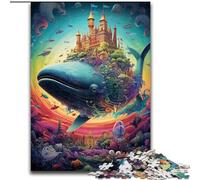 1000 Piece Jigsaw Puzzles for Adults Colorful Blue Whale Puzzle Gift DIY Fun Suitable for Home Living Room Office Decoration (size : 26x38cm)