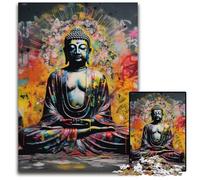 1000 Piece Jigsaw Puzzles for Adults Colorful Buddha Wooden Puzzles High-Difficulty Brain Teaser for Teenagers 50x75CM/19.68x29.52inch