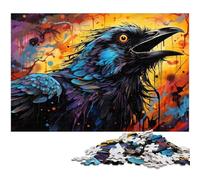 1000 Piece Jigsaw Puzzles For Adults Colorful Crow Painting Art Puzzles for Adults & Kids Paper Jigsaw Great Gift 1000pcs(38x26cm)