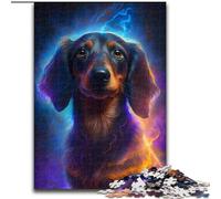 1000 Piece Jigsaw Puzzles for Adults Colorful Dachshund Made of Wood, Perfect DIY Art Decor Or Birthday Gift 50x75cm for Birthdays, Holidays, And Special Occasions