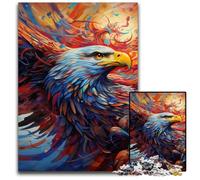 1000 Piece Jigsaw Puzzles for Adults Colorful Eagle Wooden Puzzles High-Difficulty Brain Teaser for Teenagers 50x75CM/19.68x29.52inch