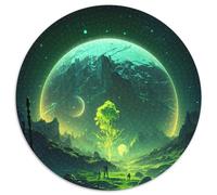 1000 Piece Jigsaw Puzzles for Adults Colorful Galaxy Planets Round Jigsaw Puzzles 1000 Pieces for Adults Perfect for Family Fun, Party Games, Birthday Party Favors 1000pcs (67.5x67.5cm)