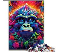 1000 Piece Jigsaw Puzzles for Adults Colorful Gorillas Puzzles for 1000 Piece Challenging DIY Brain Game, Interactive Family Activity (Szie 26x38cm)