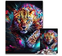 1000 Piece Jigsaw Puzzles for Adults Colorful Leopard Difficult Puzzles for Adults for Mother'S Day, Birthdays, Christmas 26X38CM/10.23x14.96inch