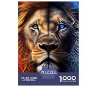 1000 Piece Jigsaw Puzzles for Adults Colorful Lion Animals Puzzles for Adults Relaxing Games A Work of Art Difficult And Challenge 38x26cm/1000pcs