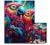 1000 Piece Jigsaw Puzzles for Adults Colorful Parrot cardboard Puzzles High-Difficulty Brain Teaser for Teenagers 26X38CM/10.23x14.96inch