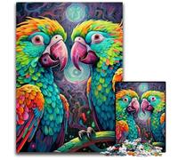 1000 Piece Jigsaw Puzzles for Adults Colorful Parrot cardboard Puzzles High-Difficulty Brain Teaser for Teenagers 26X38CM/10.23x14.96inch