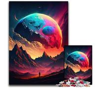 1000 Piece Jigsaw Puzzles for Adults Colorful Planet Mountains Wooden Puzzles Colorful Home Decor & Interactive Family Game, 50x75CM/19.68x29.52inch