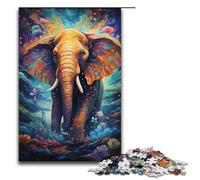 1000 Piece Jigsaw Puzzles for Adults Colorful Psychedelic Elephant Puzzle Hands-on Game 1000 PCS(38x26cm)