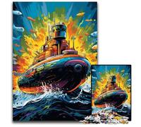 1000 Piece Jigsaw Puzzles for Adults Colorful Submarine Wooden Puzzles High-Difficulty Brain Teaser for Teenagers 50x75CM/19.68x29.52inch