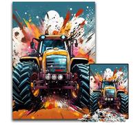 1000 Piece Jigsaw Puzzles for Adults Colorful Tractor cardboard Puzzles High-Difficulty Brain Teaser for Teenagers 26X38CM/10.23x14.96inch