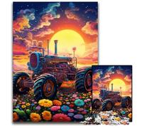 1000 Piece Jigsaw Puzzles for Adults Colorful Tractor Jigsaw Puzzles for Adults Perfect for Halloween, Christmas, Birthday Gift 26X38CM/10.23x14.96inch