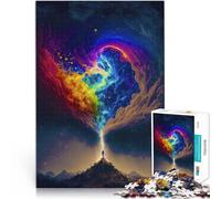 1000 Piece Jigsaw Puzzles for Adults Colors of the Galaxy Herausforderndes Spiel mit passendem Poster und Quizblatt52x38cm