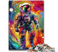 1000 Piece Jigsaw Puzzles for Adults Colourful Astronauts Adult Puzzles,Stress Reliever Staycation Kill Time Home Decoration Toys (75x50cm)