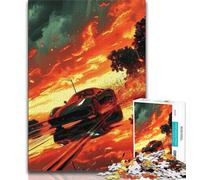1000 Piece Jigsaw Puzzles for Adults Colourful Classic Sports Cars Teenager Jigsaw,Family Entertainment Toys with Matching Poster And Trivia Sheet (size 75x50cm)