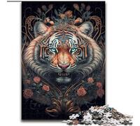 1000 Piece Jigsaw Puzzles for Adults Colourful Fantasy Tiger Made of Wood, for Parents, Lovers, Friends - Age 14+ 50x75cm for Family Interactive Game