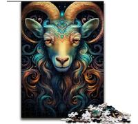 1000 Piece Jigsaw Puzzles for Adults Colourful Goats Puzzle Made of cardboard,Challenging Brain Teaser for Teenagers, Family Game Night Fun 1000pcs(26x38cm)