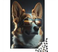 1000 Piece Jigsaw Puzzles for Adults Cool Corgi Dog Jigsaw Puzzle Adult Paper Puzzles Family Entertainment Toys 1000pcs (38x26cm)