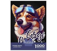 1000 Piece Jigsaw Puzzles for Adults Corgi Dad Funny Dog Dad Puzzles for Adults Relaxing Games A Work of Art Difficult And Challenge 52x38cm/1000pcs